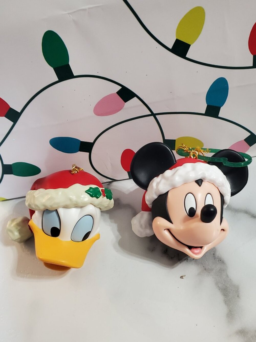 Vintage Enesco Tree-rific Treasures Mickey Mouse  Donald Duck Christmas Ornament
